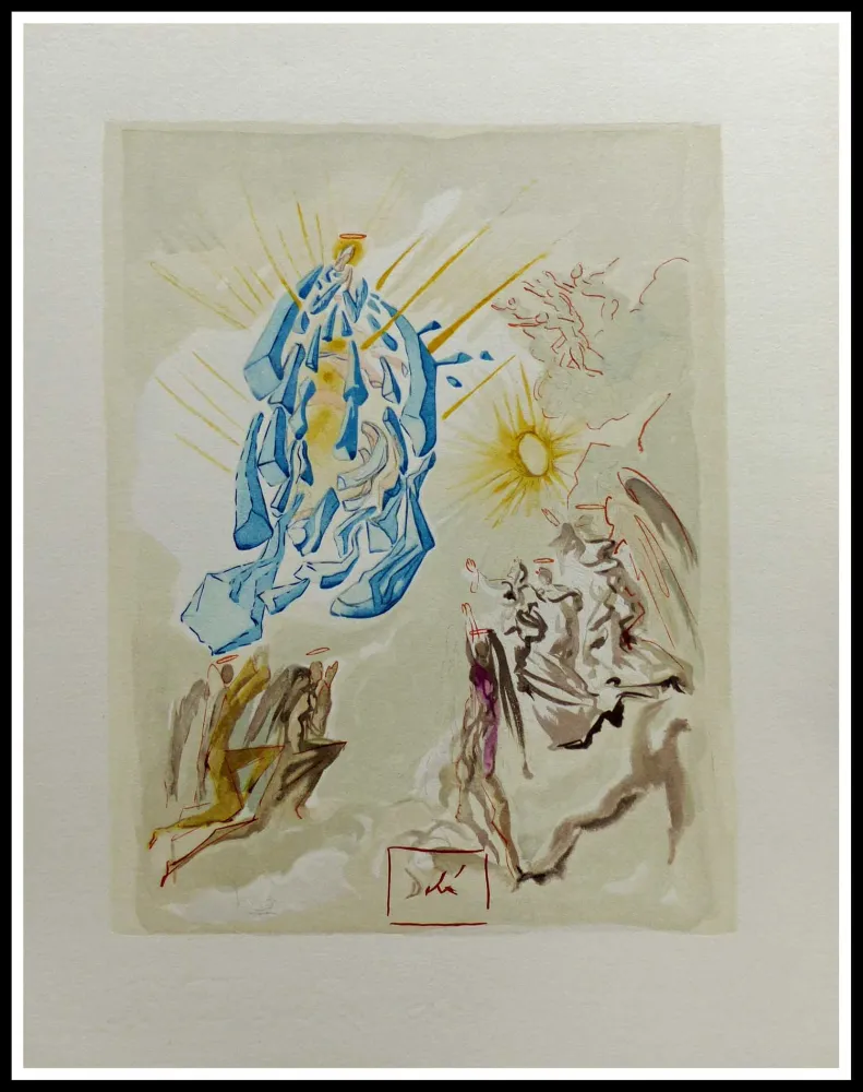 木刻 Dali - LA DIVINE COMEDIE - Dante recouvre la vue