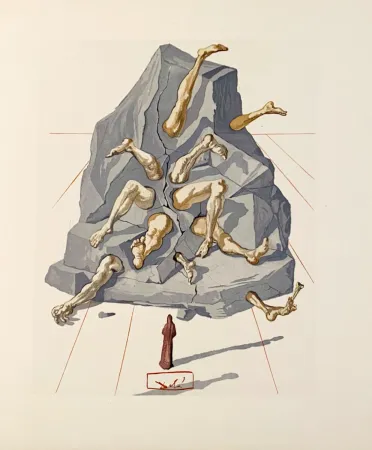 木刻 Dali - La Divine Comédie - Enfer 19 - Les Simoniaques