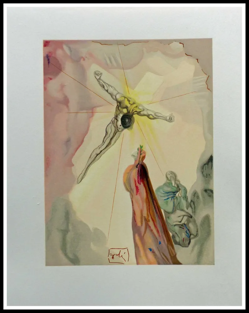 木刻 Dali - LA DIVINE COMEDIE - L'apparition du Christ