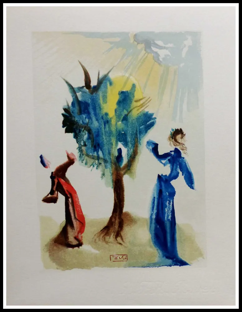 木刻 Dali - LA DIVINE COMEDIE - L'arbre au châtiment