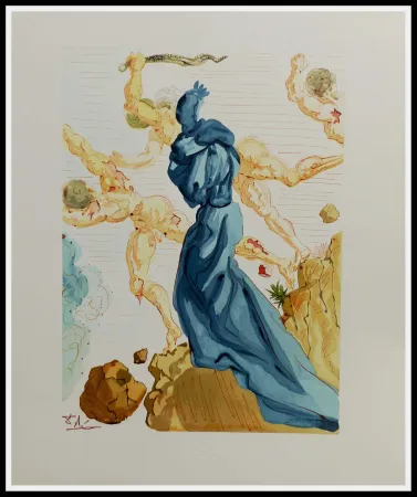 木刻 Dali - LA DIVINE COMEDIE - Les margelles de Phlégéton