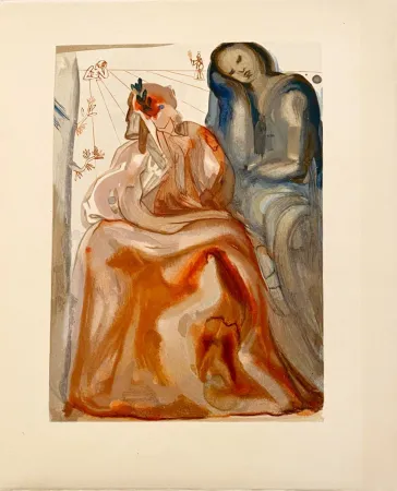 木刻 Dali - La Divine Comédie - Purgatoire 31 - La confession de Dante