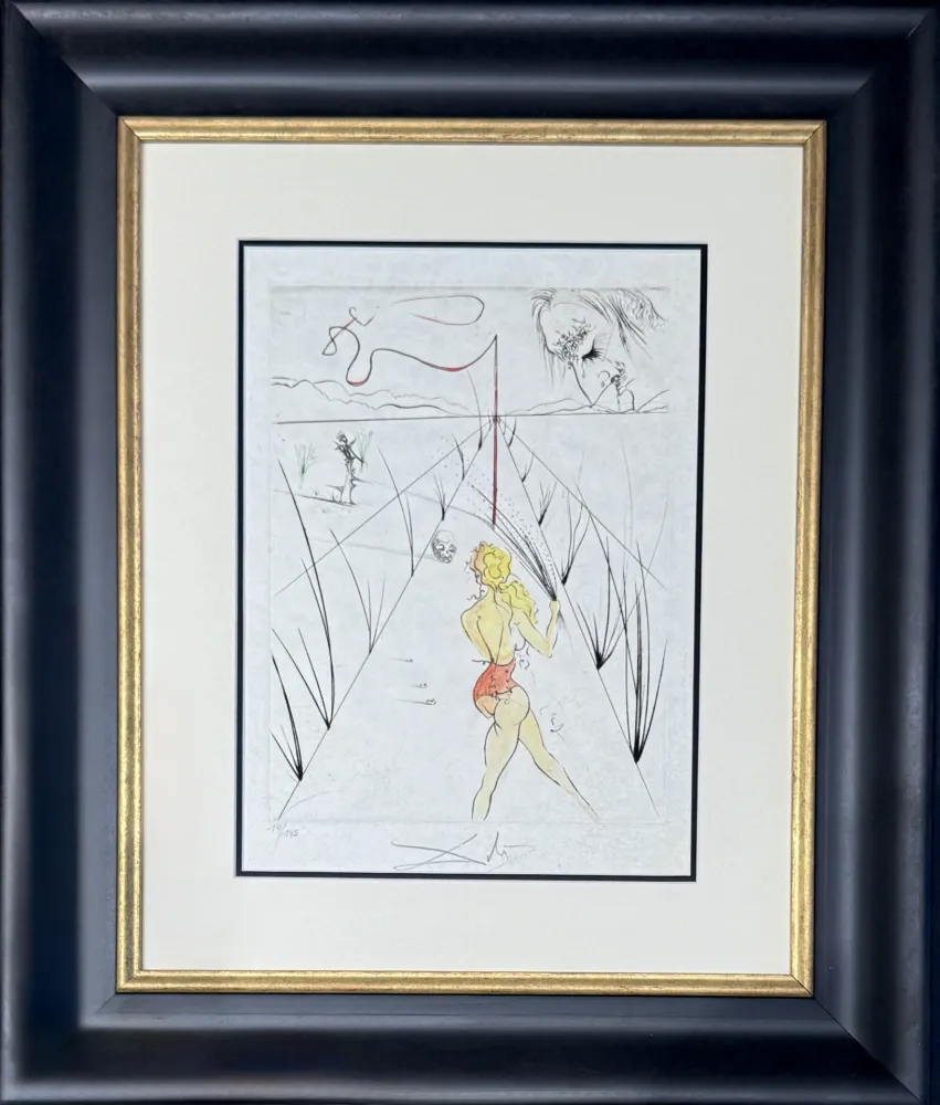 版画 Dali - La femme au fouet