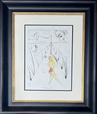 版画 Dali - La femme au fouet