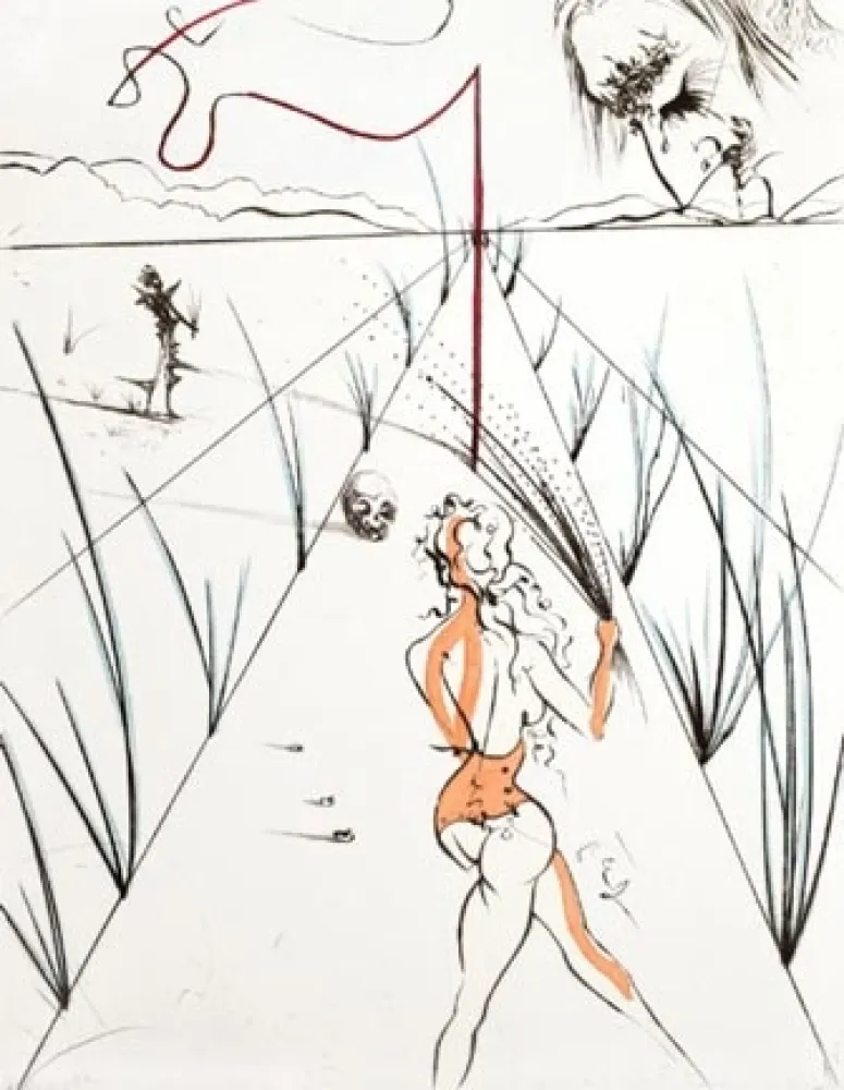 版画 Dali - La Femme au Fouet (Woman with Whip)