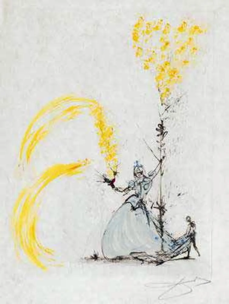 版画 Dali - La Fille a Page