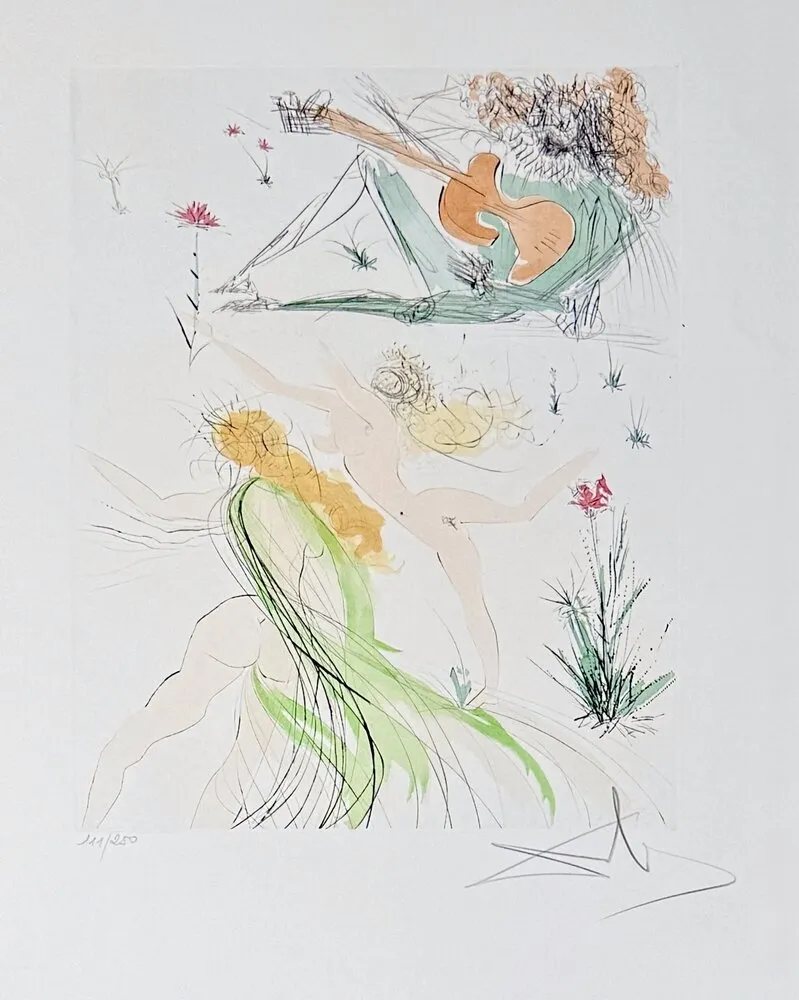 版画 Dali - La joie de vivre