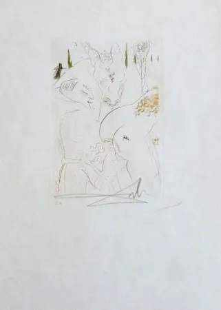 干刻版画 Dali - La jument de compère Pierre