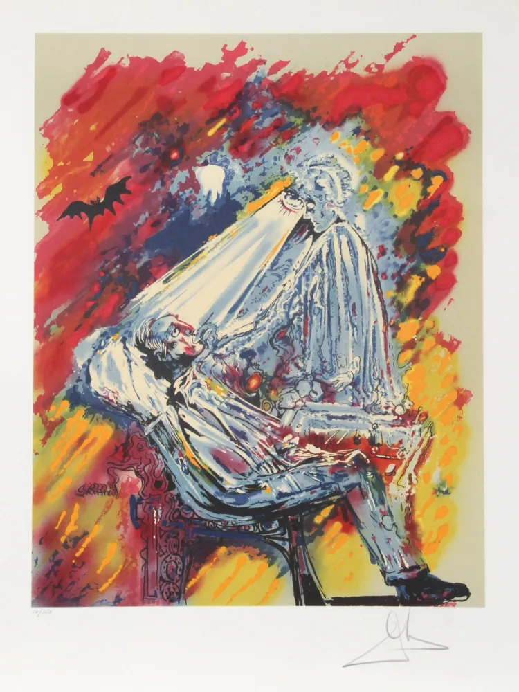 石版画 Dali - La Lumiere de la Guerison (The Dentist)