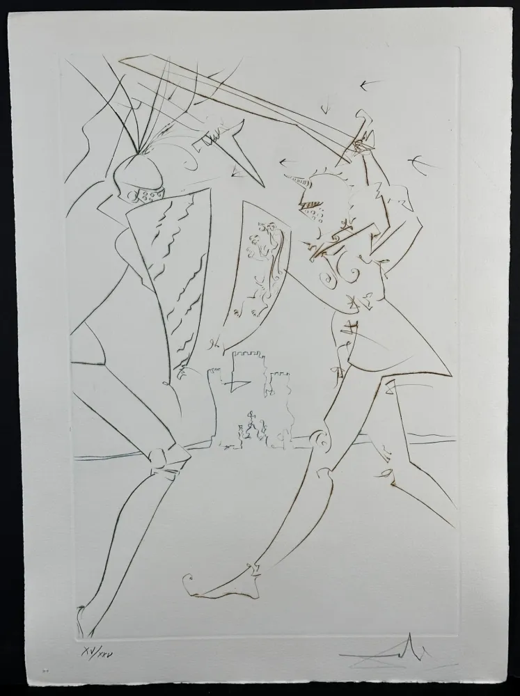 版画 Dali - La Quete du Graal The Pass of Gadalore