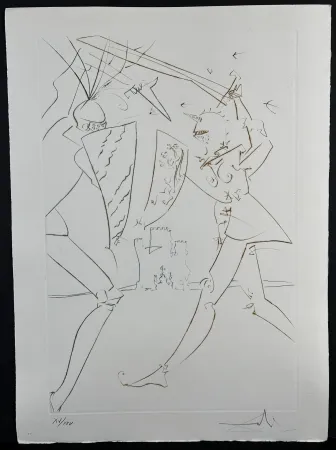 版画 Dali - La Quete du Graal The Pass of Gadalore