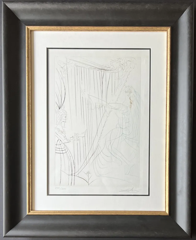 版画 Dali - La Reine Iseult et sa fille