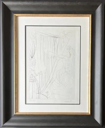版画 Dali - La Reine Iseult et sa fille