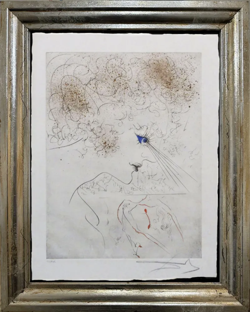 干刻版画 Dali - La Tête 