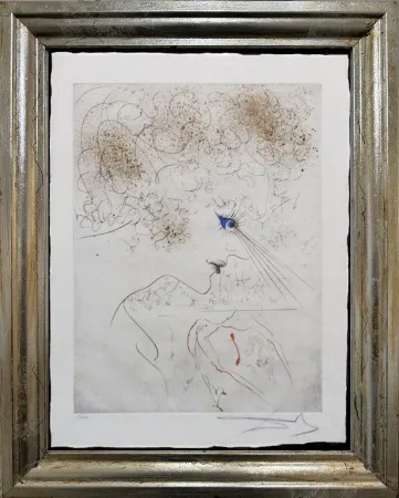 干刻版画 Dali - La Tête 
