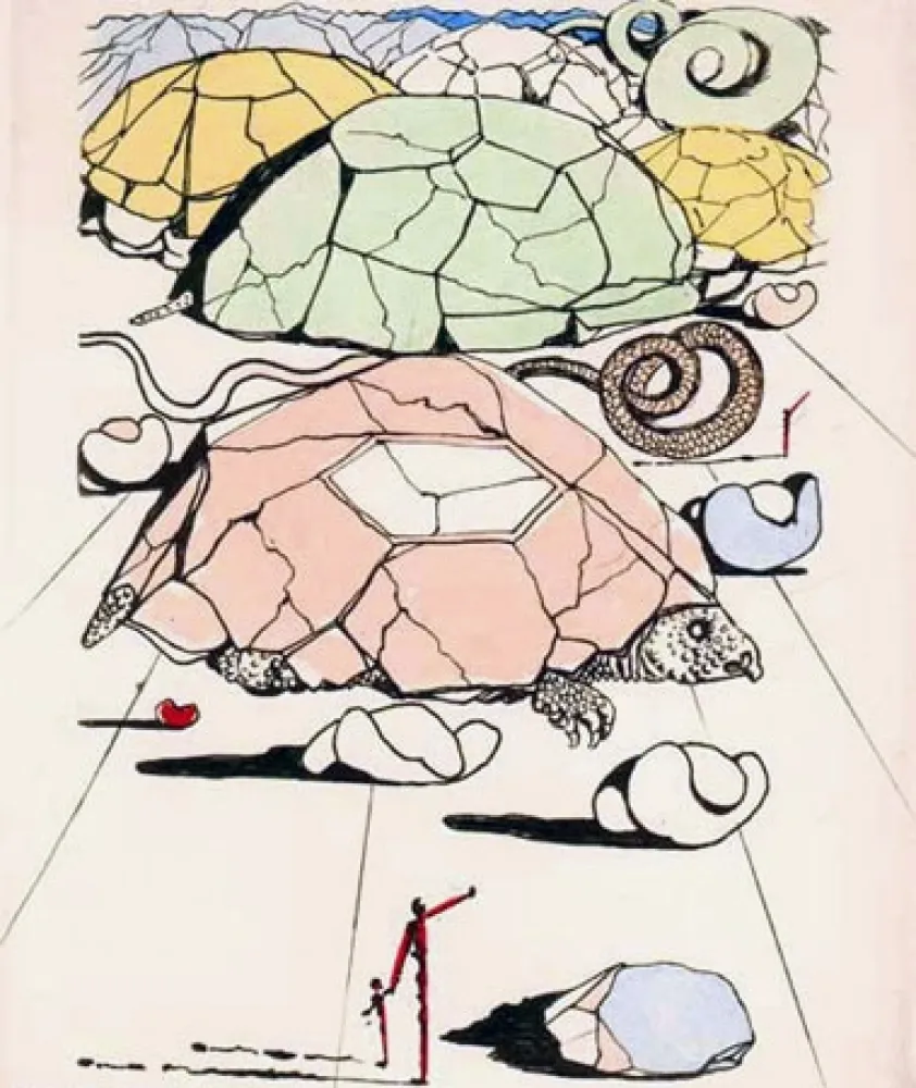 版画 Dali - La Tortue (The Turtle)