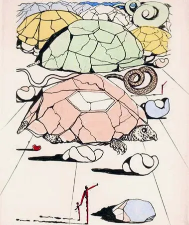版画 Dali - La Tortue (The Turtle)