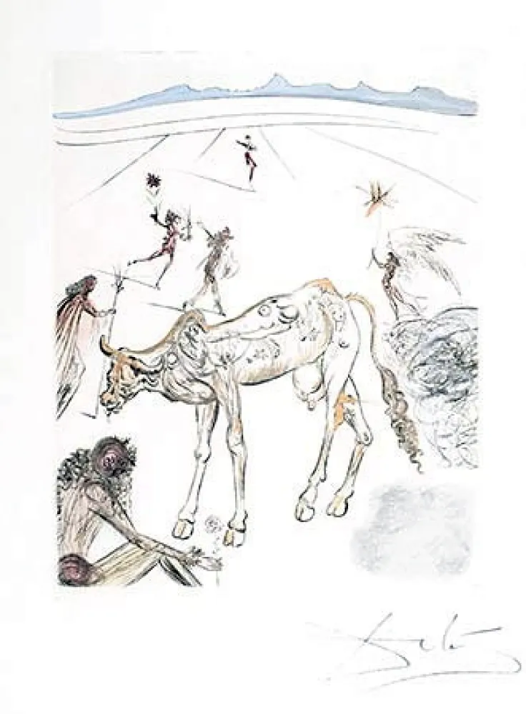 版画 Dali - La Vache Sacre (The Sacred Cow)