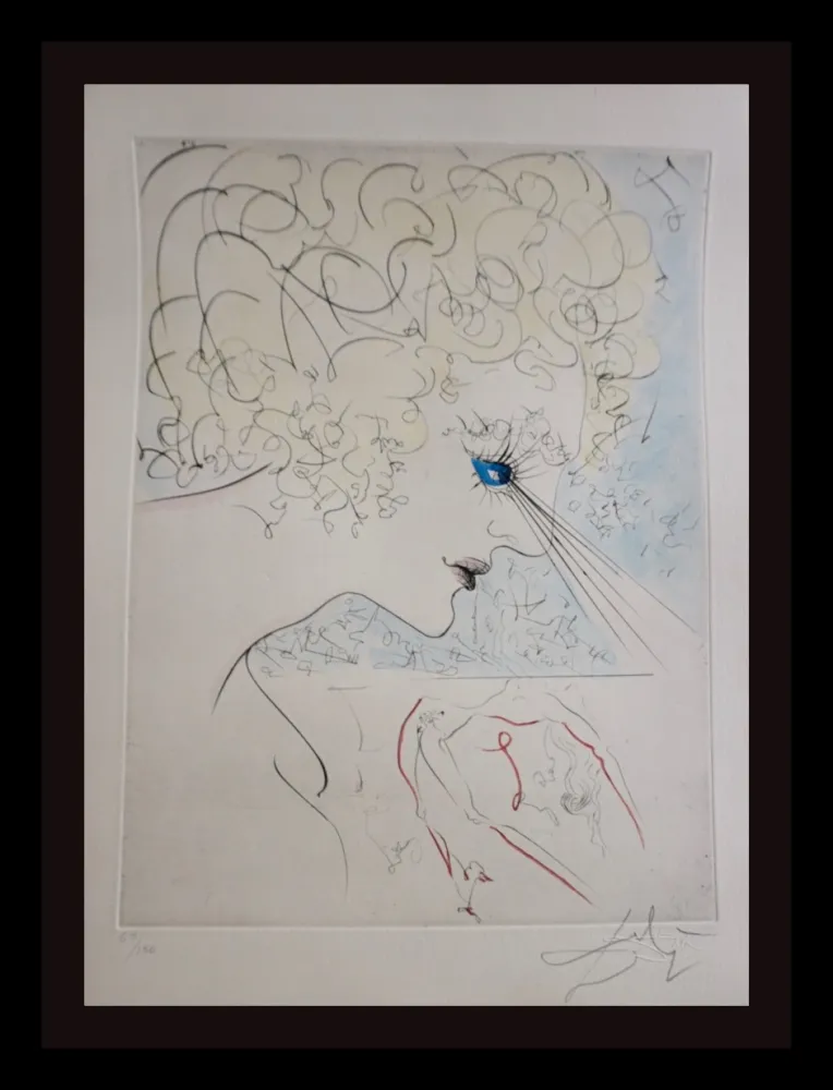 版画 Dali - La Venus Aux Fourrures The Head