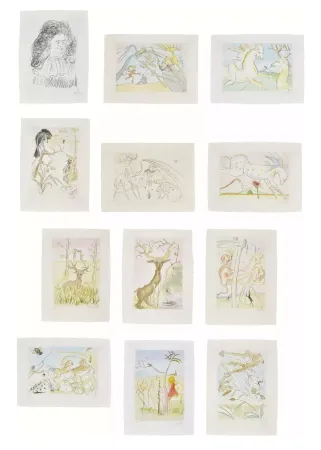 镂版印刷 Dali - Le Bestiaire de La Fontaine