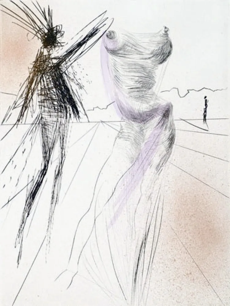 版画 Dali - Le buste