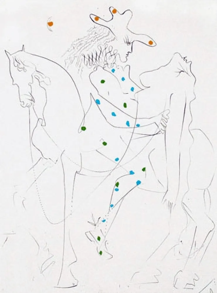 版画 Dali - Le cheval de Picasso