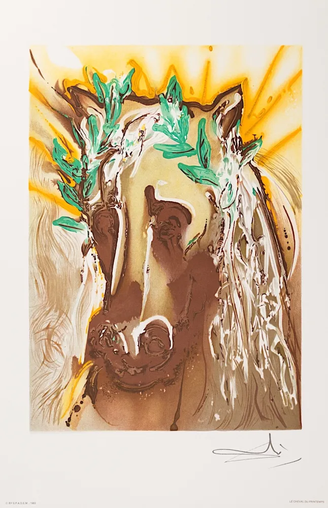 石版画 Dali - Le Cheval du Printemps (Horse of Spring)