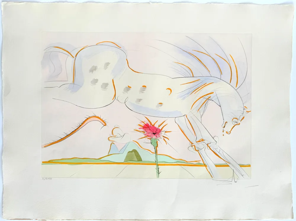 蚀刻版画 Dali - Le Cheval et le Loup (The Horse and the Wolf)