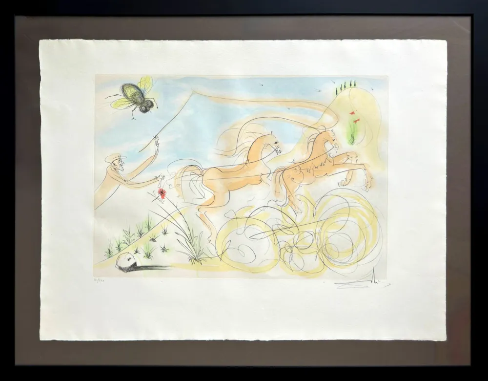 蚀刻版画 Dali - Le Coche et la Mouche (The Coach and the Fly)