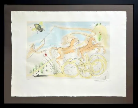 蚀刻版画 Dali - Le Coche et la Mouche (The Coach and the Fly)