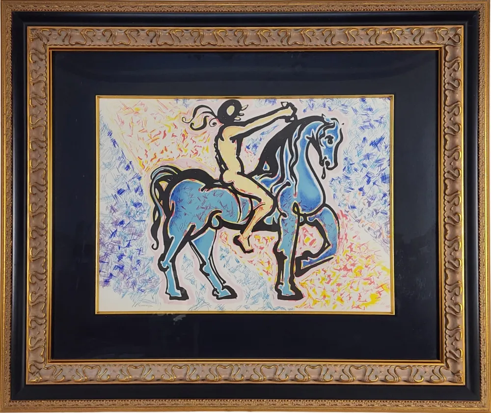 石版画 Dali - Le Jungle Humaine Le Cavalier