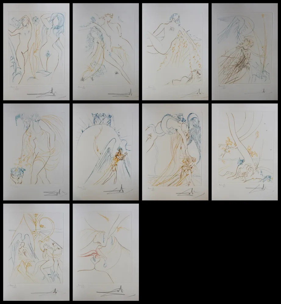 版画 Dali - Le Paradis Terrestre Complete Suite
