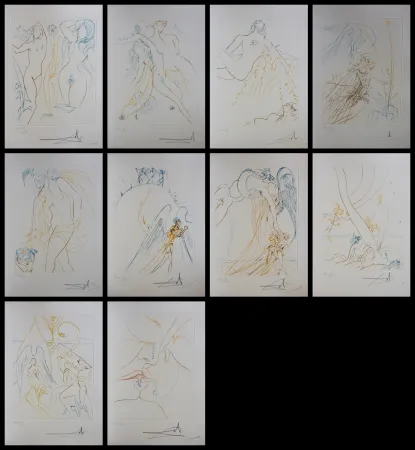 版画 Dali - Le Paradis Terrestre Complete Suite
