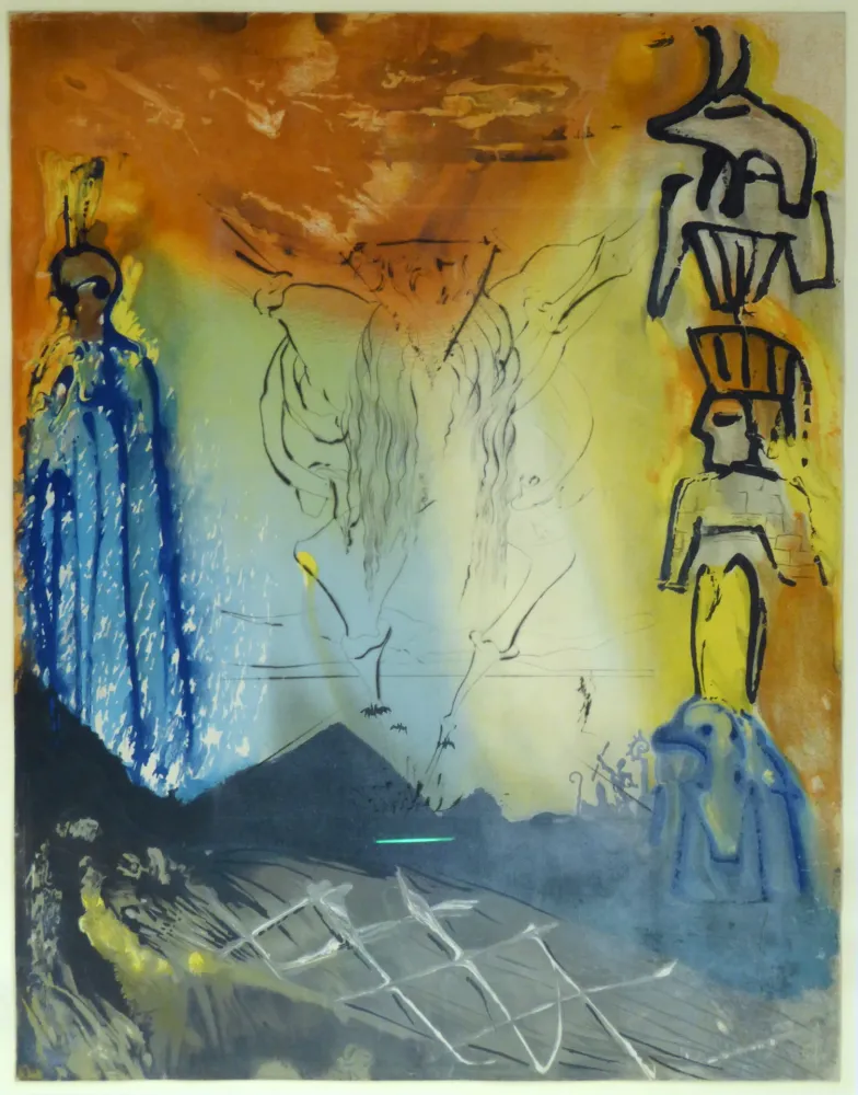 石版画 Dali - Le Rêve de Moïse / Moses' Traum