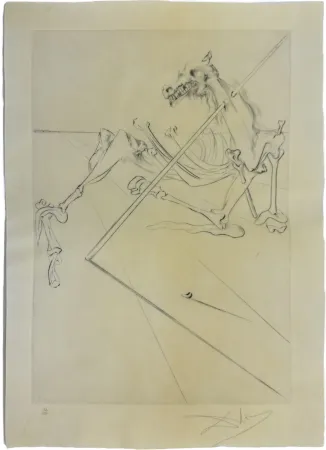 干刻版画 Dali - Le Soleil couchant allonge.