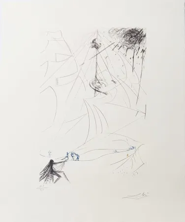 版画 Dali - Le vaisseau fantôme - Hommage à Richard Wagner