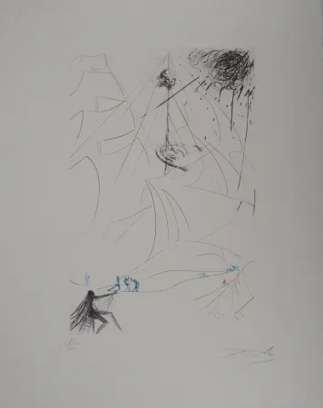 版画 Dali - Le Vaisseau fantôme : Hommage à Wagner