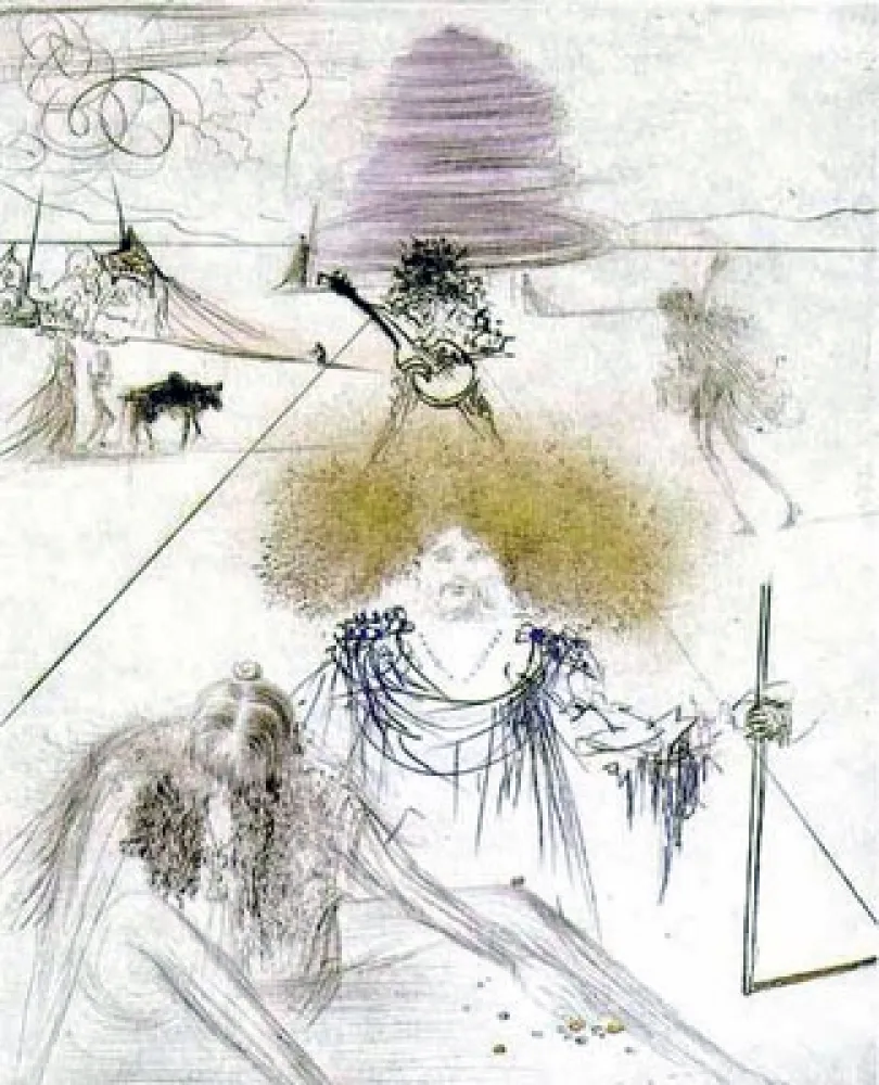 版画 Dali - Le Vieux Hippie (The Old Hippie)