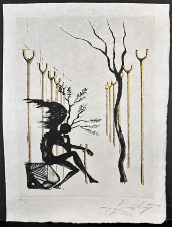 版画 Dali - Le Vitrail