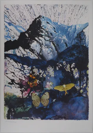 石版画 Dali - Les Alpes