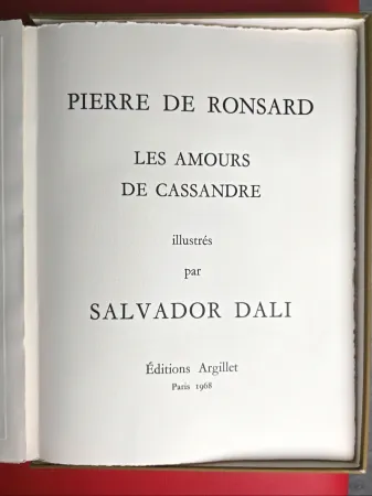 插图书 Dali - Les Amours de Cassandre 1968- Mint Condition 