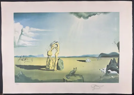版画 Dali - Les Betes Sauvages Dans le Desert