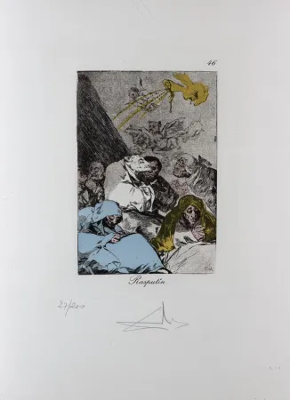 版画 Dali - Les Caprices de Goya Rasputin