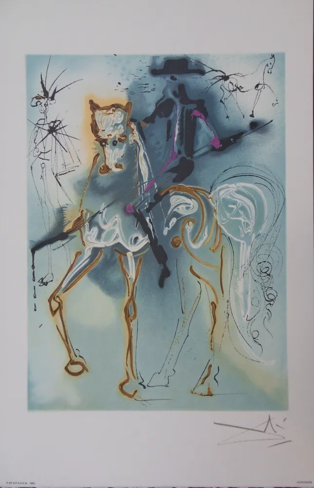 石版画 Dali - Les Chevaux, Le Picador