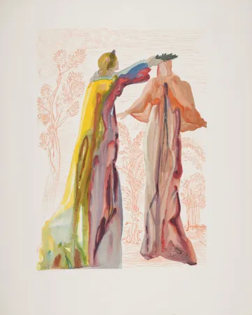 木刻 Dali - Les derniers mots de Virgile, 1963