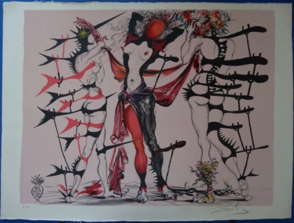 石版画 Dali - Les Femmes Fleurs