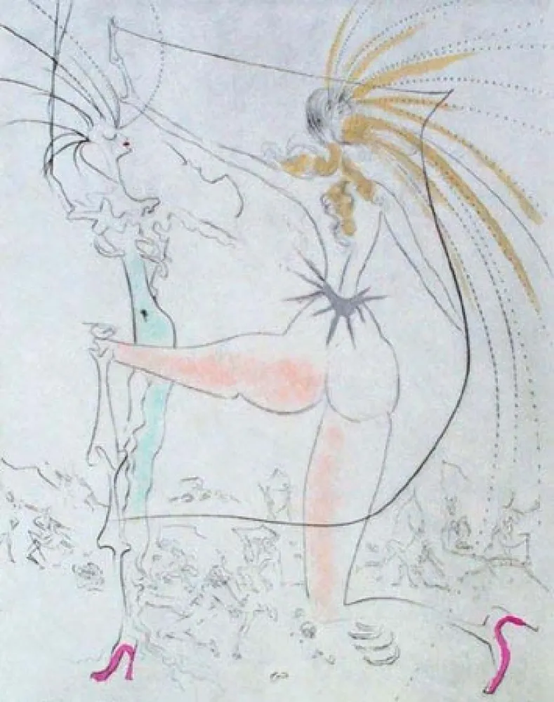 版画 Dali - Les Fesses Piquantes