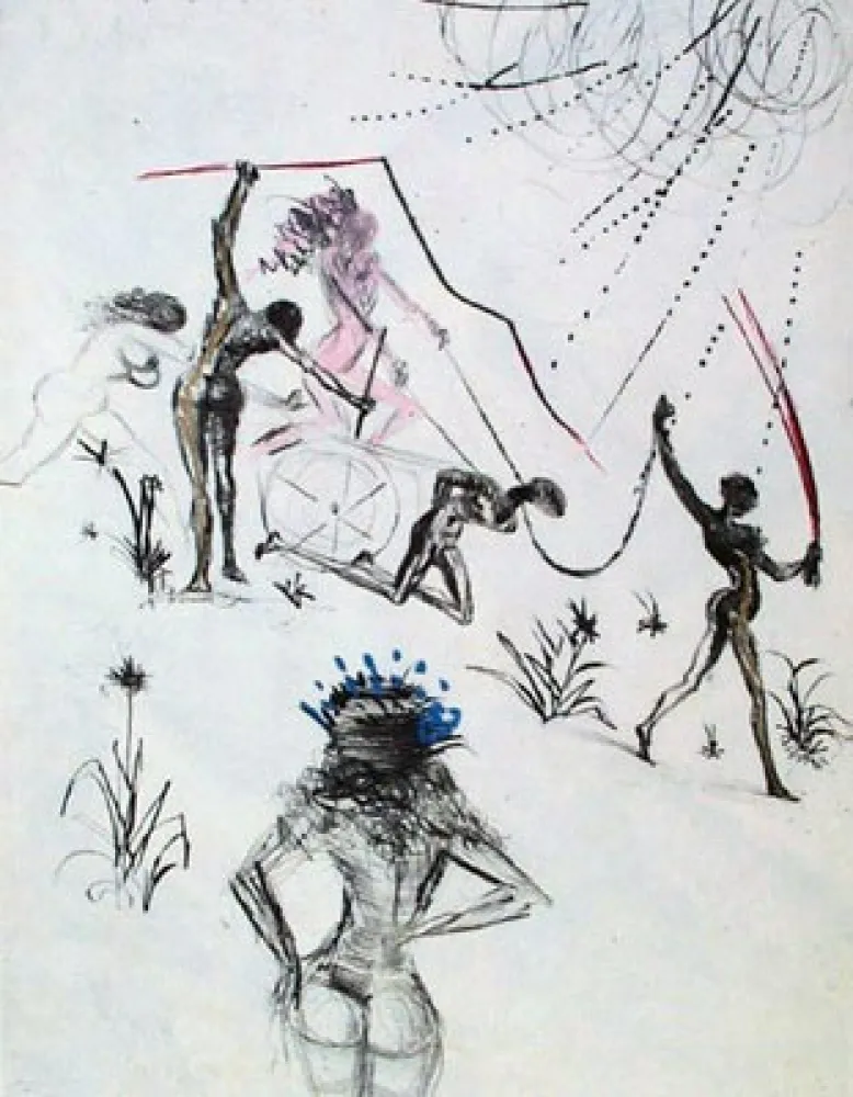 版画 Dali - Les Negresses