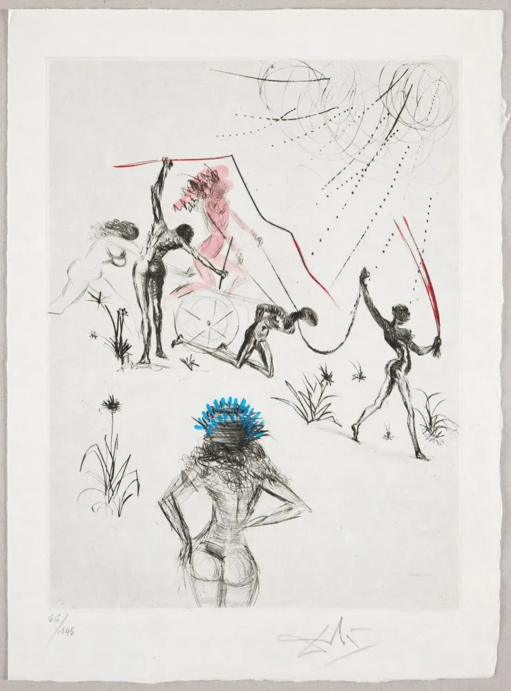 蚀刻版画 Dali - Les Négresses, Negresses