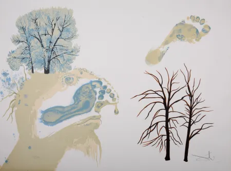 石版画 Dali - Les Saisons - Winter 